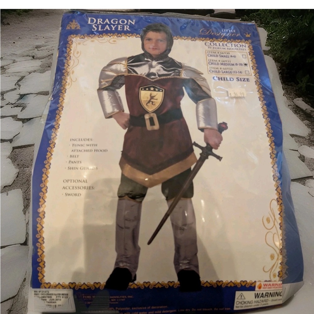 Dragon Slayer Child Costume 8-10